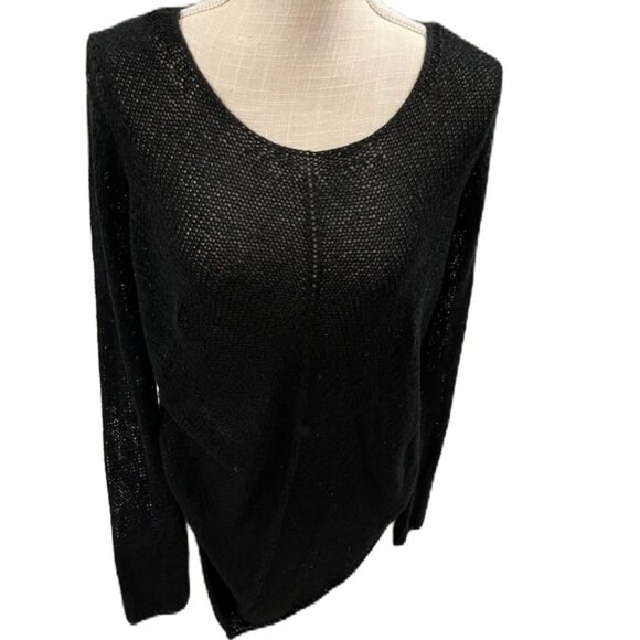 G By Guess Women’s Large Black Mesh Knit Top large - Picture 1 of 5